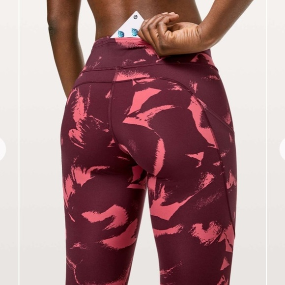 Lululemon Fast & Free Full Length Tight 28"
Flower Pop Poppy Coral Deep Ruby - Picture 4 of 13
